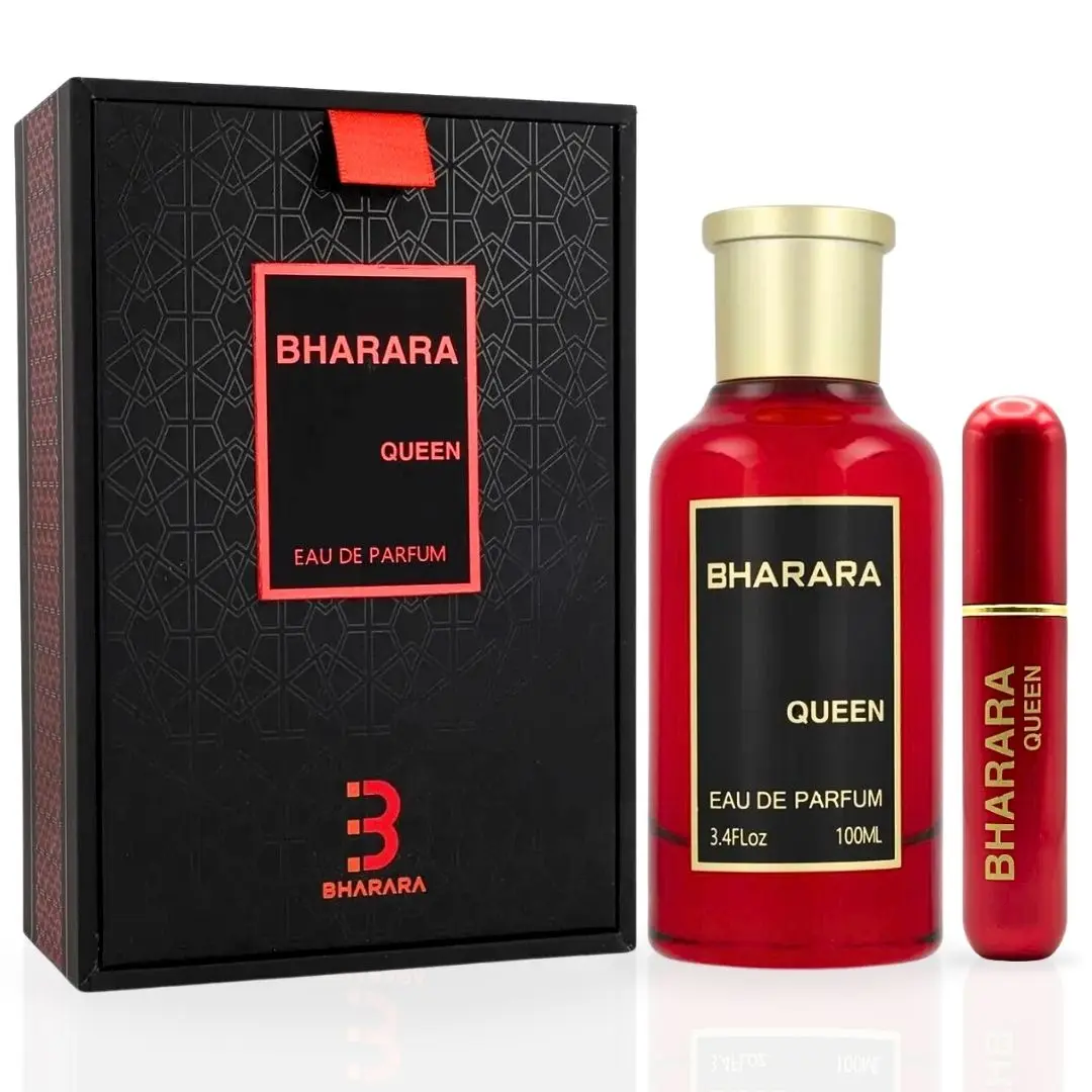 Bharara Queen Women's Eau De Parfum, 3.4 Fl Oz/100ml, Elegant Perfume with Floral-Musk Fragrance Blend, Highly Scented Radiant Unisex Fragrance