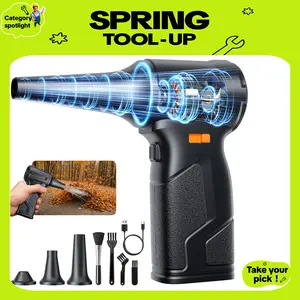 #TikTokShopSpringGlowUp SHEKAR 4000mAh Compressed Air Duster Rechargeable Brushless Motor Stepless Adjustable Gears Cordless Leaf Blower Rechargeable for Computer, Keyboard, Outdoor, House and Car