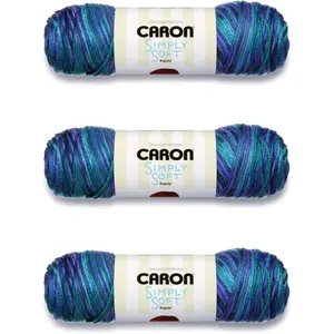 Simply Soft Oceana Paints Yarn - 3 Pack of 141g/5oz - Acrylic - 4 Medium (Worsted) - 235 Yards - Knitting/Crochet