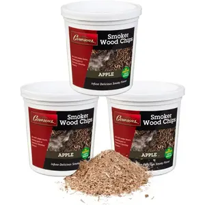 Camerons Natural Extra Fine Apple BBQ Wood Chips (3 Pints, 0.473Lea) Kiln Dried Sawdust Shavings for Smoking Guns, Smokers, Smoke Boxes- Value 3 Pack