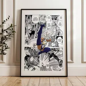 My Hero Academia Mirko Manga Panels Poster: Anime Print, Anime Satin Poster