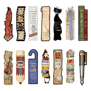 30 Pcs Vintage Aesthetic Bookmark Cards – Retro Reading Accessories for Students, Unique Shaped Paper Bookmarks, Ideal Gift Set for Book Lovers