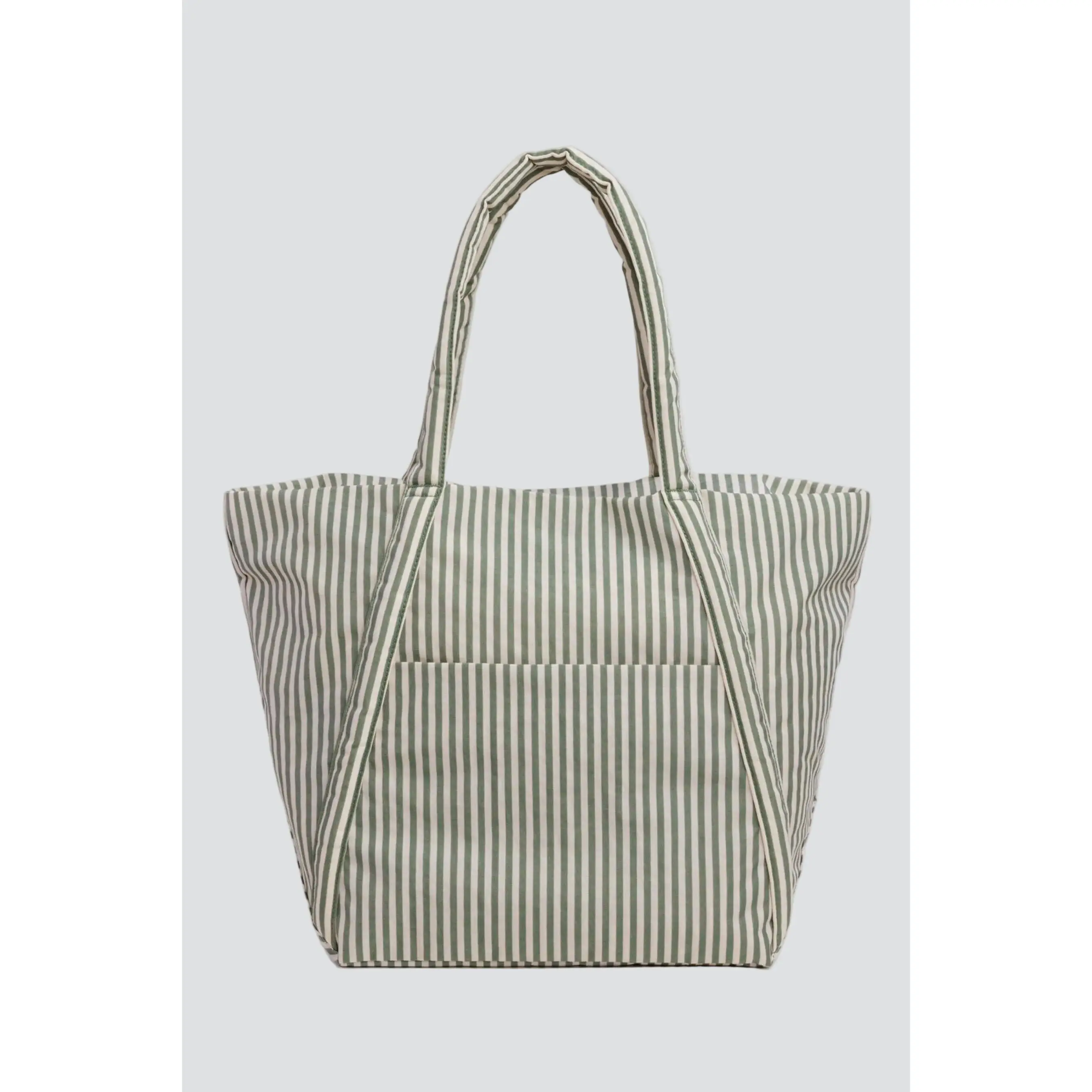 Sage Stripe Cloud Bag
