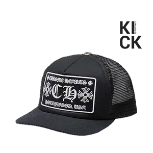 CHROME HEARTS HAT 'BLACK WHITE WRITING'