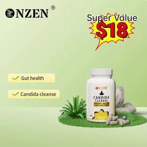 NZEN Candida Cleanse 60 Capsules - Supports Gut Health & Colon Health, Natural Ingredients, Vegetarian, Made in the US - Healthcare Supplement Dietary
