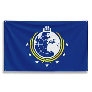 Super Earth Flag – Futuristic Planet Decor, Gaming Room or Dorm Banner