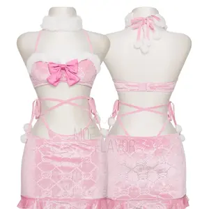 Moe Flavor Pastel Winter Top & Skirt MOEFLAVOR x Gloomy Bear Kawaii Cosplay Outfit Soft Cozy Fabric Cute Pastel Style Flattering Fit