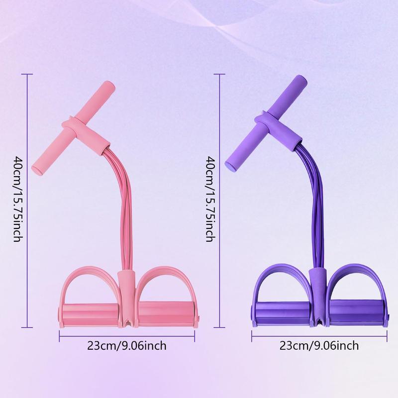 21 Fitness Resistance Bands-6 Tube Pedal Ankle Puller - 2026 New Sit up Leg Stretch Rope Exercise Bands with Handles, Stretching Workout Fitness Bands for Arm Weights Exercise Equipment