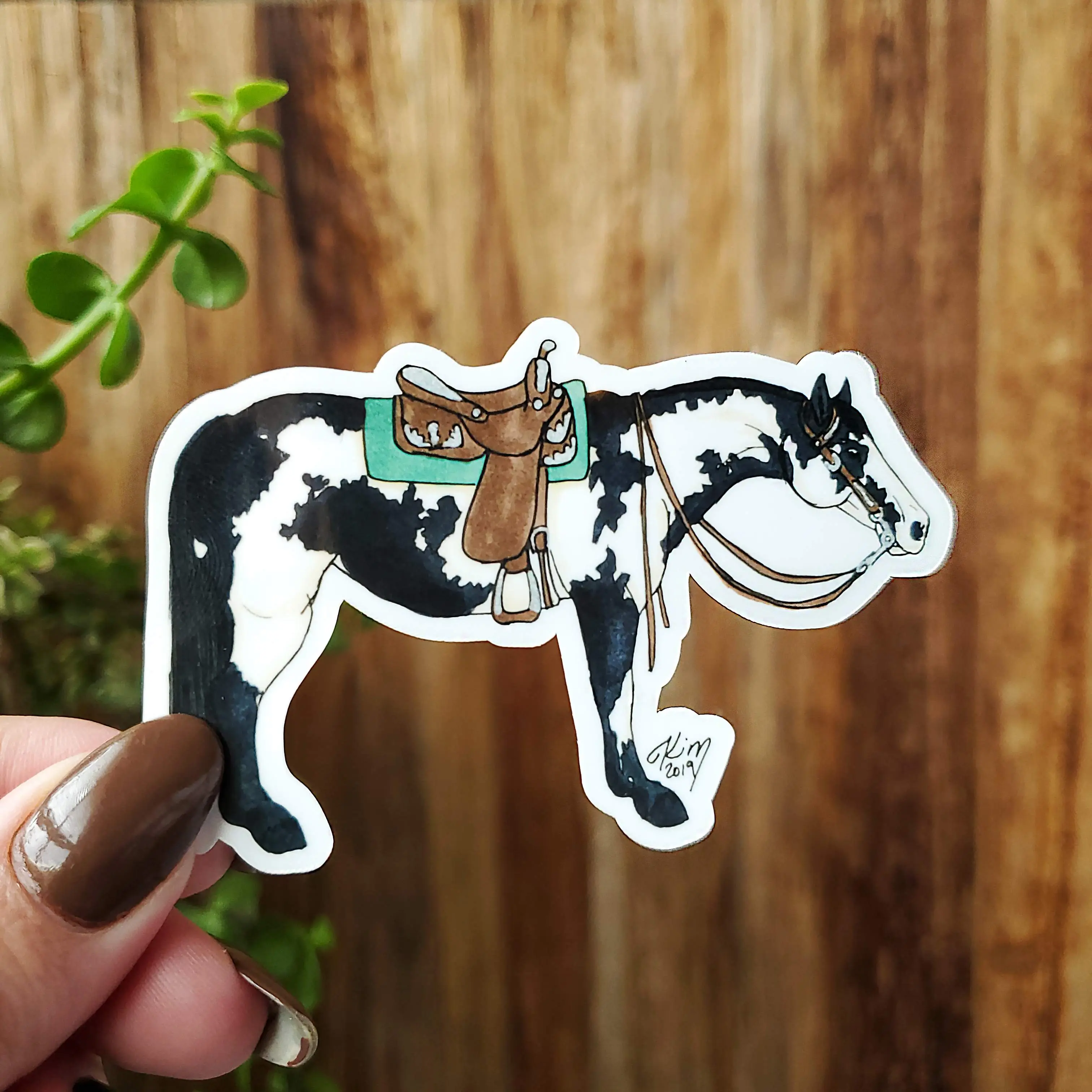 Flashy Paint Horse Vinyl Sticker