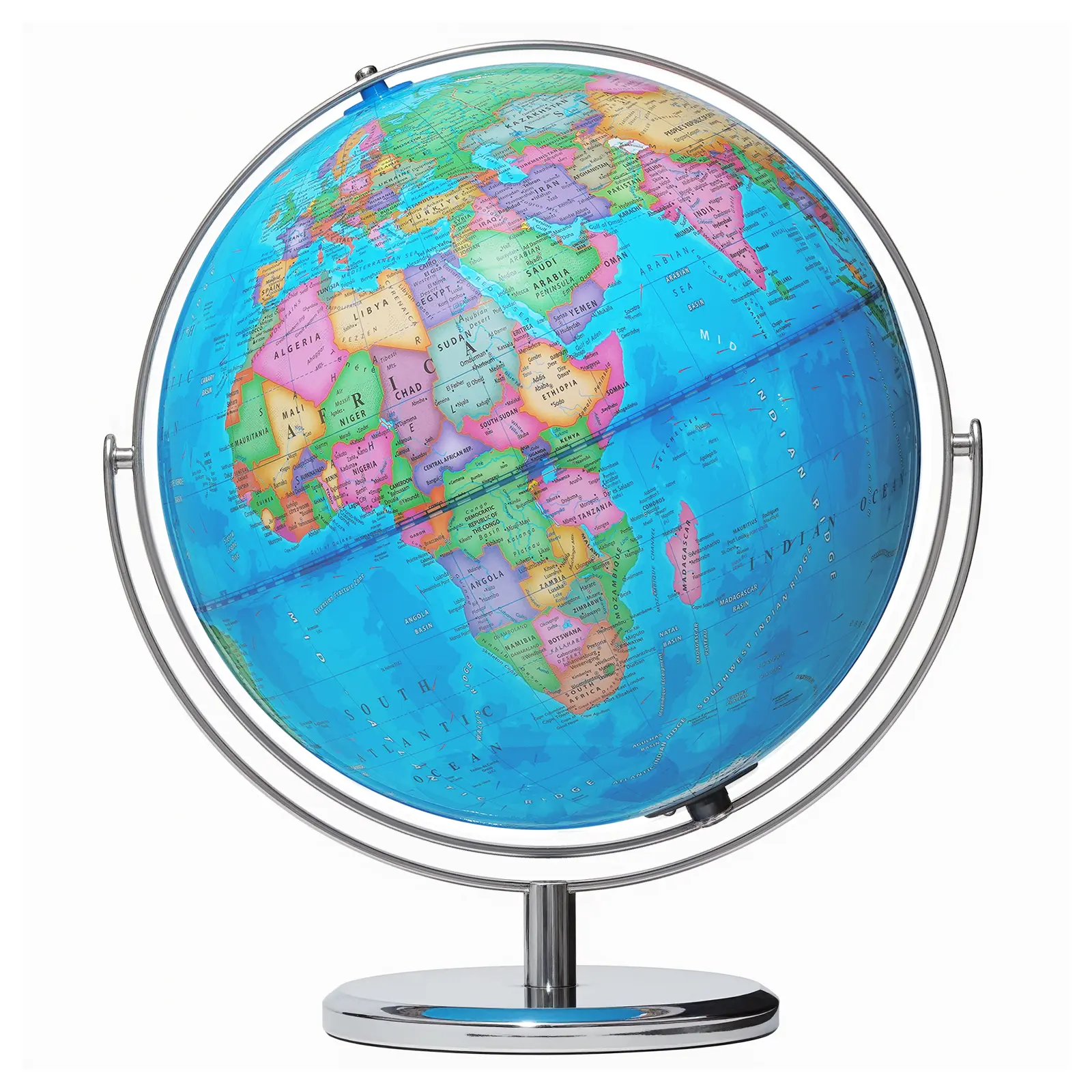 13" Wireless Rotating World Globe with Lighting Modes (Cool White, Warm Light, Warm White) – School & Educational Supplies, Study Supplies, Learning Materials for Kids' Geography Learning, Classroom Decor