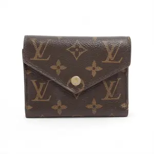 Pre-owned Louis Vuitton canvas Small Leather Goods $605 RFID Monogram Victorine Wallet