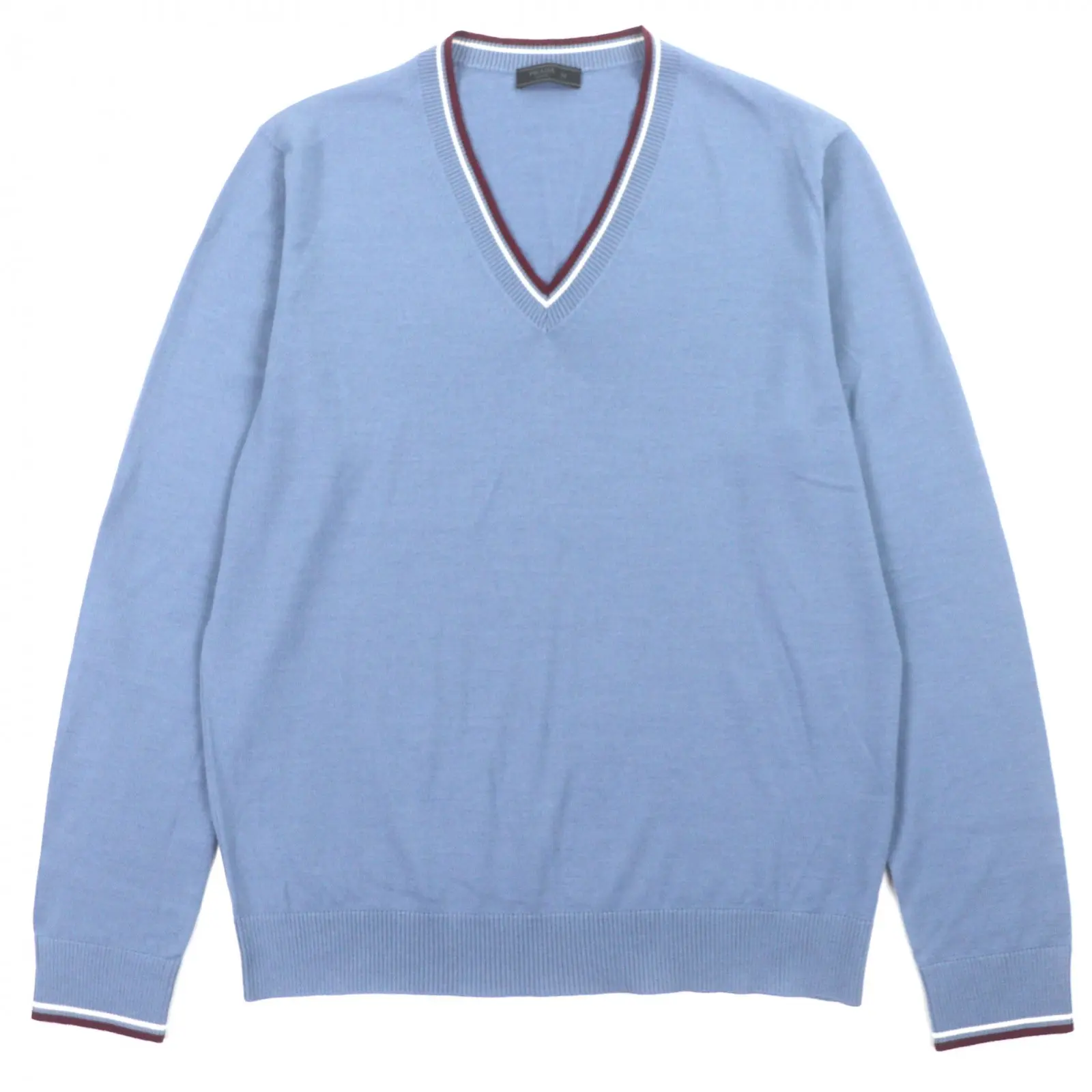 Pre-owned PRADA Wool Small Leather Goods Silk Knit Sweater