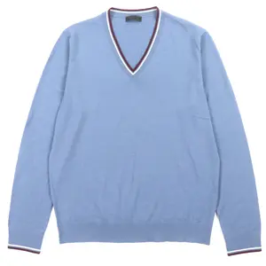 Pre-owned PRADA Wool Small Leather Goods Silk Knit Sweater
