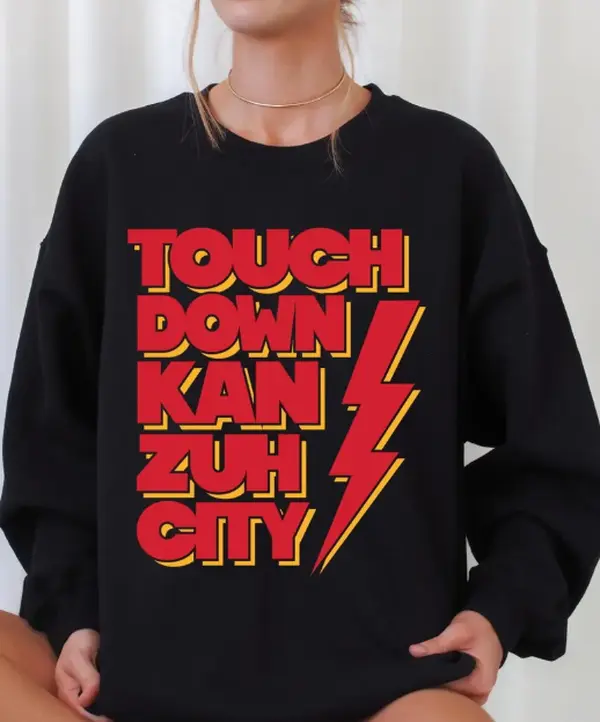 Kansas City Sweatshirt, Touch down Kan Zuh City Sweatshirt, Game Day