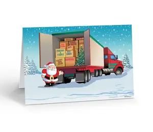 Stonehouse Collection Moving Truck Christmas Cards, New Beginnings Holiday Greeting Card, 12 Cards and Envelopes - Made in the USA