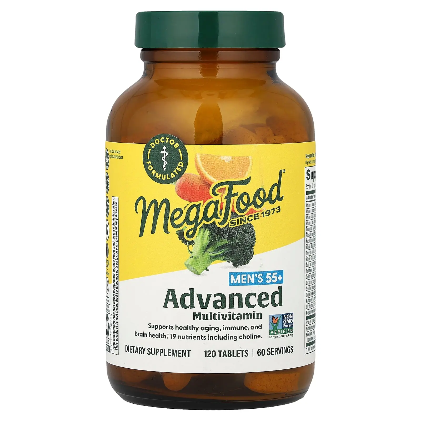 MegaFood Men's 55+, Advanced Multivitamin, 120 Tablets