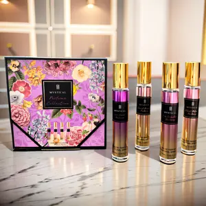 Perfume Collection Long-lasting Floral Fragrance for Dating Party Bar Perfume Thanksgiving Christmas Valentine's Day Gift Rose Scent Glam Style 20ml*4