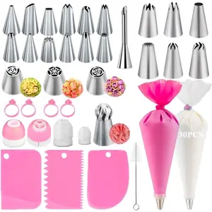 Cake Decorating Kit,Piping Bags and Tips Set,Cake Decorating Supplies,Frosting Piping Kit,Cake Baking Supplies for Beginners (66PCS)