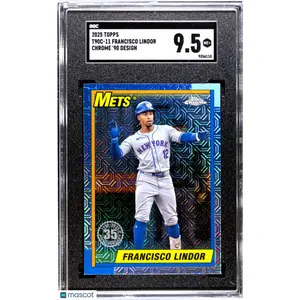 2025 Topps Francisco Lindor #T90C-11 Chrome '90 SGC 9.5
