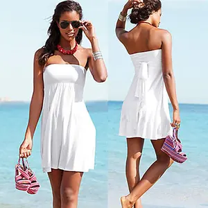 2026 Women's Trendy Multi-Way Tube Dress European American Style Beach Cover Up Fashion Casual Swimwear Wrap Dress for Summer