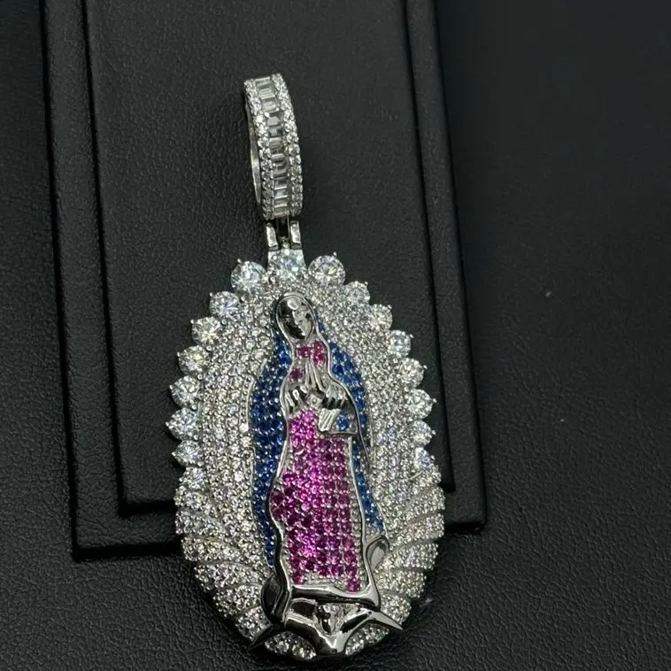 Blue Virgin Maria Pendant - Elegant Design for Home or Office Decor
