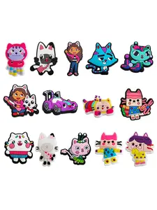 14-Piece Cartoon Series Shoe Charms For Bubble Slides Clogs Sandals,PVC Shoe Decorations Accessories Buckle For Christmas Birthday Gifts