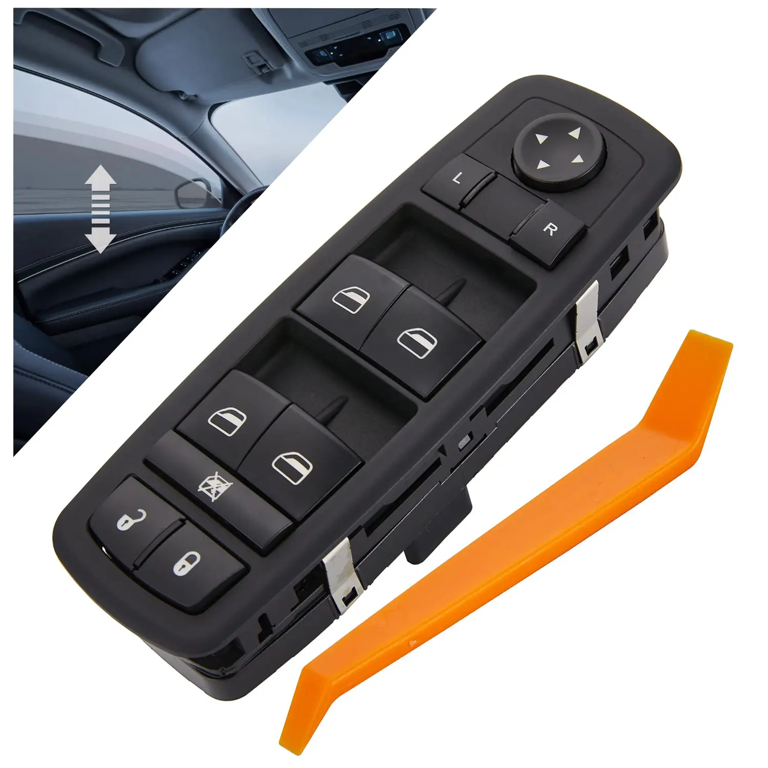 Front Left Driver Side Master Power Control Window Switch For Dodge Dart 2013-2016 Chrysler 200 2015-2016 Replaces 56046553AC Automotive Car Accessories