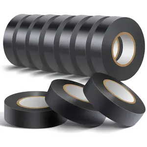 10 Pack Black Electrical Tape Waterproof,3/4 in x 60ft,High Temperature Electric Tape Weatherproof Home Outdoor Multipurpose Insulating Wire Wrapping,Maximum Voltage