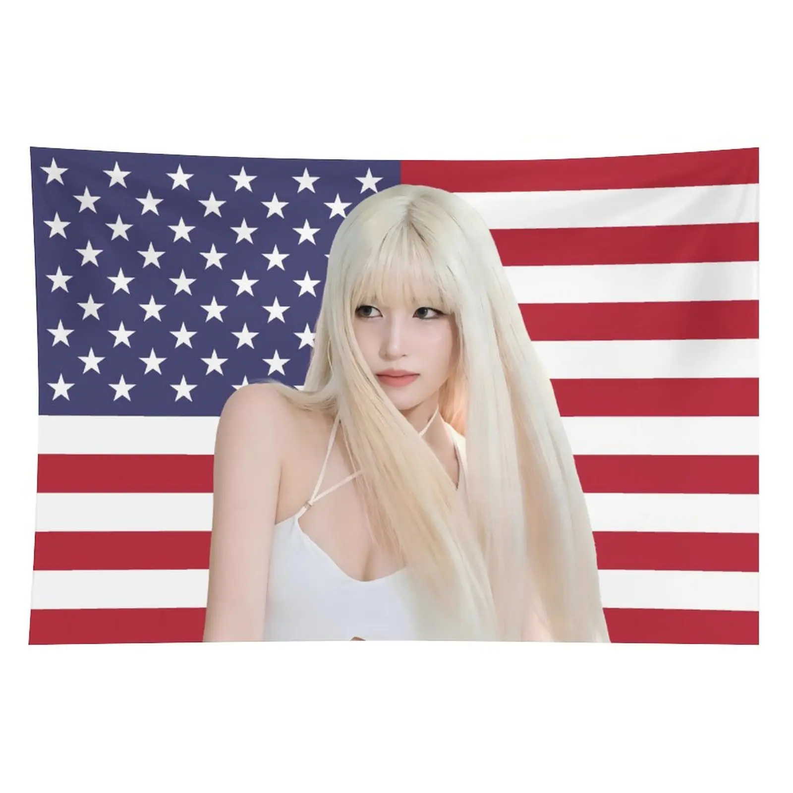 1PC 60x40in Mina Blonde American-Style Tapestry Curtain - TW Kpop Concert Banner Art, MiSaMo Identity Home Decor, Happy Birthday Hanging Wall Gift for Mamushi Fans