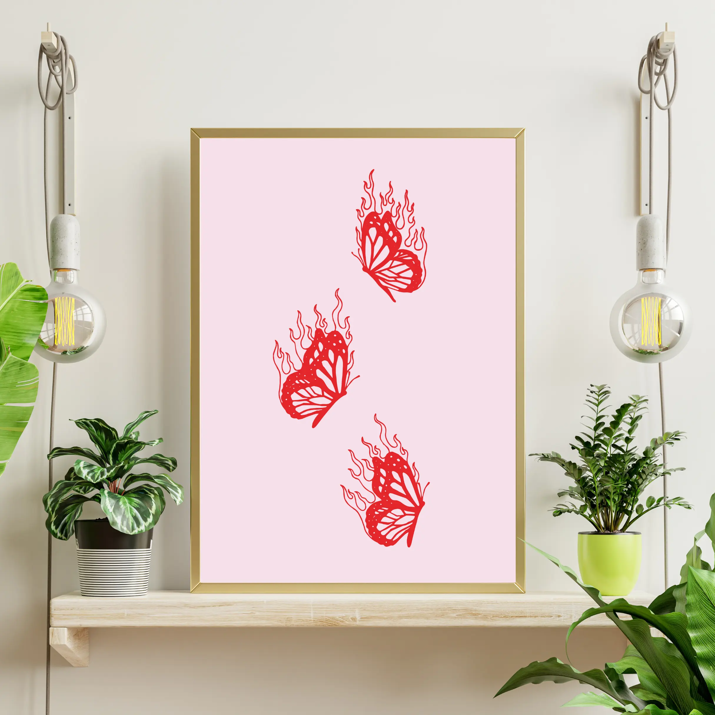 Steph Marie Art Give Me Butterflies Art Print - Colorful Butterfly Design on Premium Matte Paper - Vibrant Decor for Any Room - Available in 5x7", 8x10", 8.5"x11" & 11"x14" Sizes