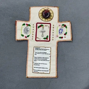 Handmade Pocket Shrine with Silver Cross Inside for Prayer Encouragement Christian Spiritual Gifts