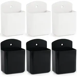 6 Pcs Remote Control Holder Wall Mount, TV Remote Holder, Self Adhesive Controller Holder, Wall Pen Holder Storage Accessories for Home Office School