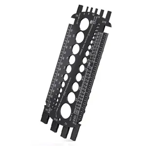 Bolt Gauge (Metric and SAE), Bolt Sizer for  Sizing Nuts and , Plastic Bolt Measuring Tool, Easy to Read Bolt Size and Thread Gauge