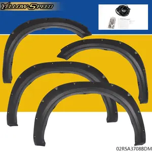 Fit For 2009-2023 Dodge Ram 1500 Pocket Rivet Bolt On Fender Flares Textured 4PC