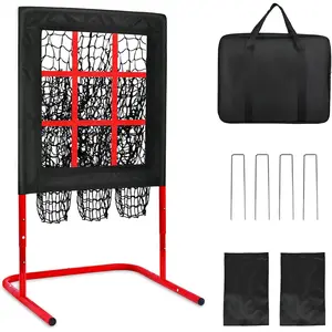 9 Hole Baseball Pitching Net with Strike Zone, Adjustable Baseball Pitching Target, Heavy Duty Softball Net  Equipment