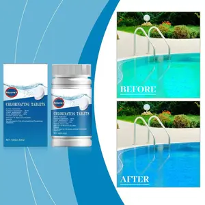 Hozonex Pool Cleaning Tablets, Maintain Fresh Water Quality, Enjoy Swimming Experience, Multi-Functional Effervescent Tablets
