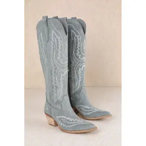 Tess Western Stitch Cowgirl Boot - Blue