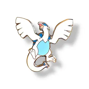 Lugia Pin Anime Pin Video Game Pin Hard Enamel Pins - Elegant Flying Dragon with Celestial Wings Unique Design Collectible Pin