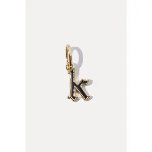 Enamel Initial Charm