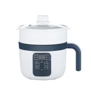 Multifunctional smart electric pot—convenient for steaming, boiling, and cooking; integrated pot with overheat and dry protection, 6 cooking modes, mini steamer, nonstick double-layer pan; suitable for 1–2 people; ideal for rice