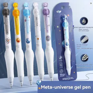 12pc Dual Ballpoint Quick-Dry Student Pens for Efficient Note-Taking, 0.5mm Press Ball Pens, Retractable Gel Pen for Exam Prep, Perfect Office Supplies for Students