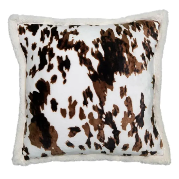 Tri-color Cowhide Plush Pillow Tri-color Cowhide Plush Pillow