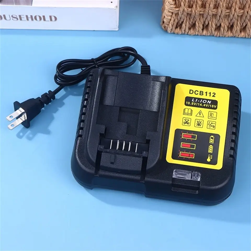 Dcb112 Dewalt Battery Charger for 10.8v 12V 14.4v 18v 20v, Compatible with Dcb206 Dcb205 Dcb204 Dcb203 Dcb120, No Battery Included