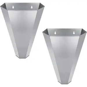 Large-Sized Galvanized Steel Chicken Restraining Cone for Poultry, Suitable for Large Layers, Broilers, Roasters, and Turkeys to 14 Pounds - Flat-Back Killing Cone, to Clean