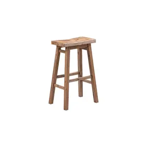 Boraam Backless Saddle Counter Stool Bar Rustic Kitchen 29" Barnwood Barstool