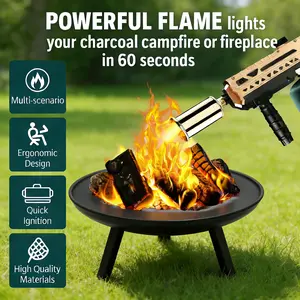 Heavy-Duty Propane Kitchen Blow Torch - Outdoor Culinary Torch for Campfire Ignition, BBQ Grilling & Food Prep | Sizzle Steak, Craft Creme Brulee with Ease | Top-Tier Christmas Gift Option for Outdoor Lovers & Cooking Aficionados (Gas Tank Not Included)