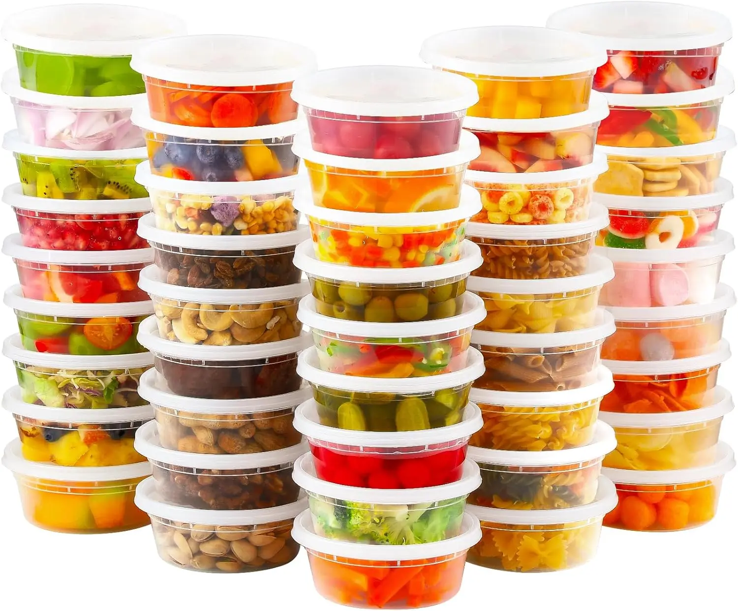 36 Sets 8 oz Plastic Deli Food Containers With Lids, Airtight Food Storage Containers, Freezer/Dishwasher/Microwave Safe, Soup Containers For Takeout Meal Prep Storage