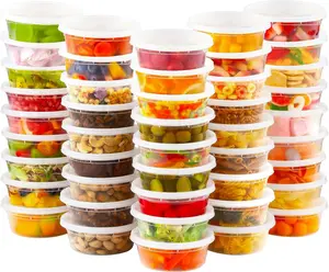 36 Sets 8 oz Plastic Deli Food Containers With Lids, Airtight Food Storage Containers, Freezer/Dishwasher/Microwave Safe, Soup Containers For Takeout Meal Prep Storage