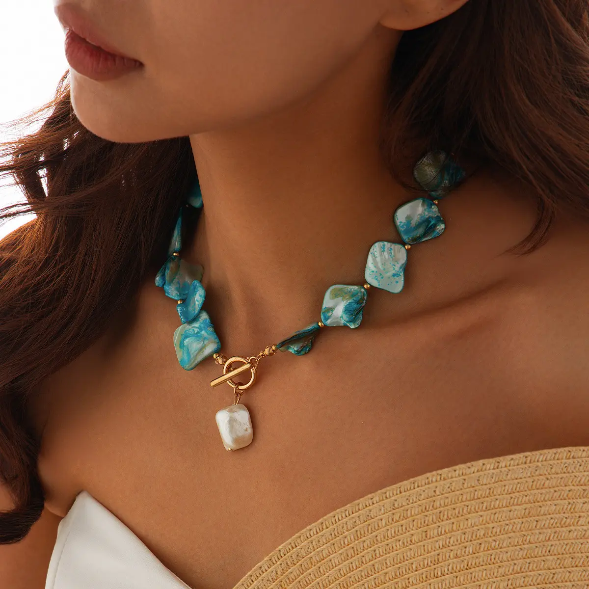 03 Necklace Blue 6639