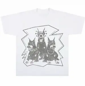 【Graphic Tee】Dogs Tee Unisex T-Shirt – Three Doberman Graphic Tee, Hand-Drawn Black & White Print, Dog Lover Shirt, Trendy Streetwear Top, Casual Summer Outfit, Festival Graphic Tee, Urban Style, Cozy Cotton Blend, Gift Idea for Men & Women